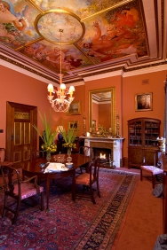 Beleura Mansion interior with ceiling painted by Mural Artist, Wesley Penberthy